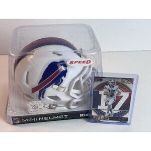 Buffalo Bills Speed QB Mini Helmet Riddell & Josh Allen #17 Numbers Insert Card